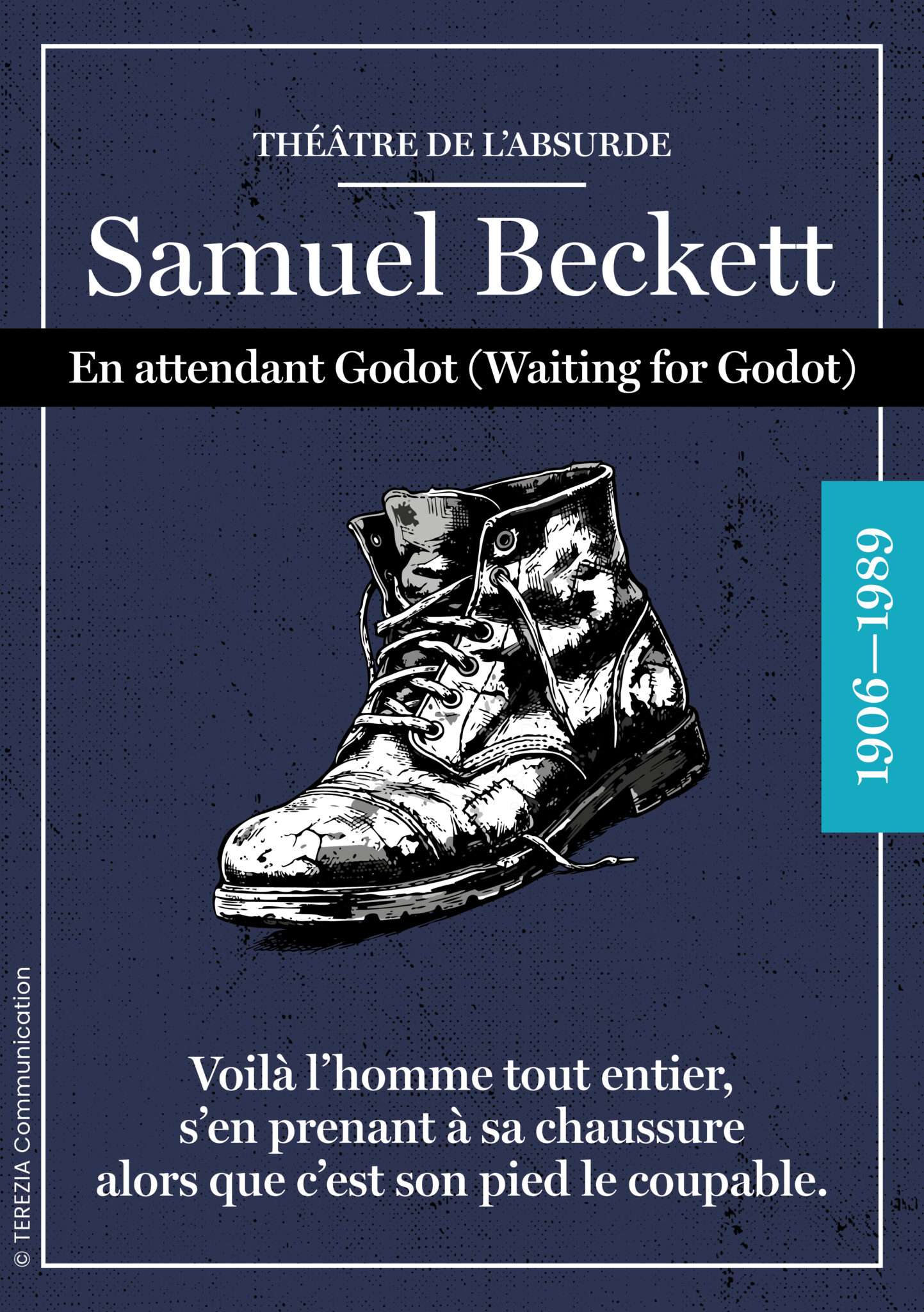 beckett-en-attendant-godot-affiche-litteraire-lhomme-sen-prenant-a-sa-chaussure
